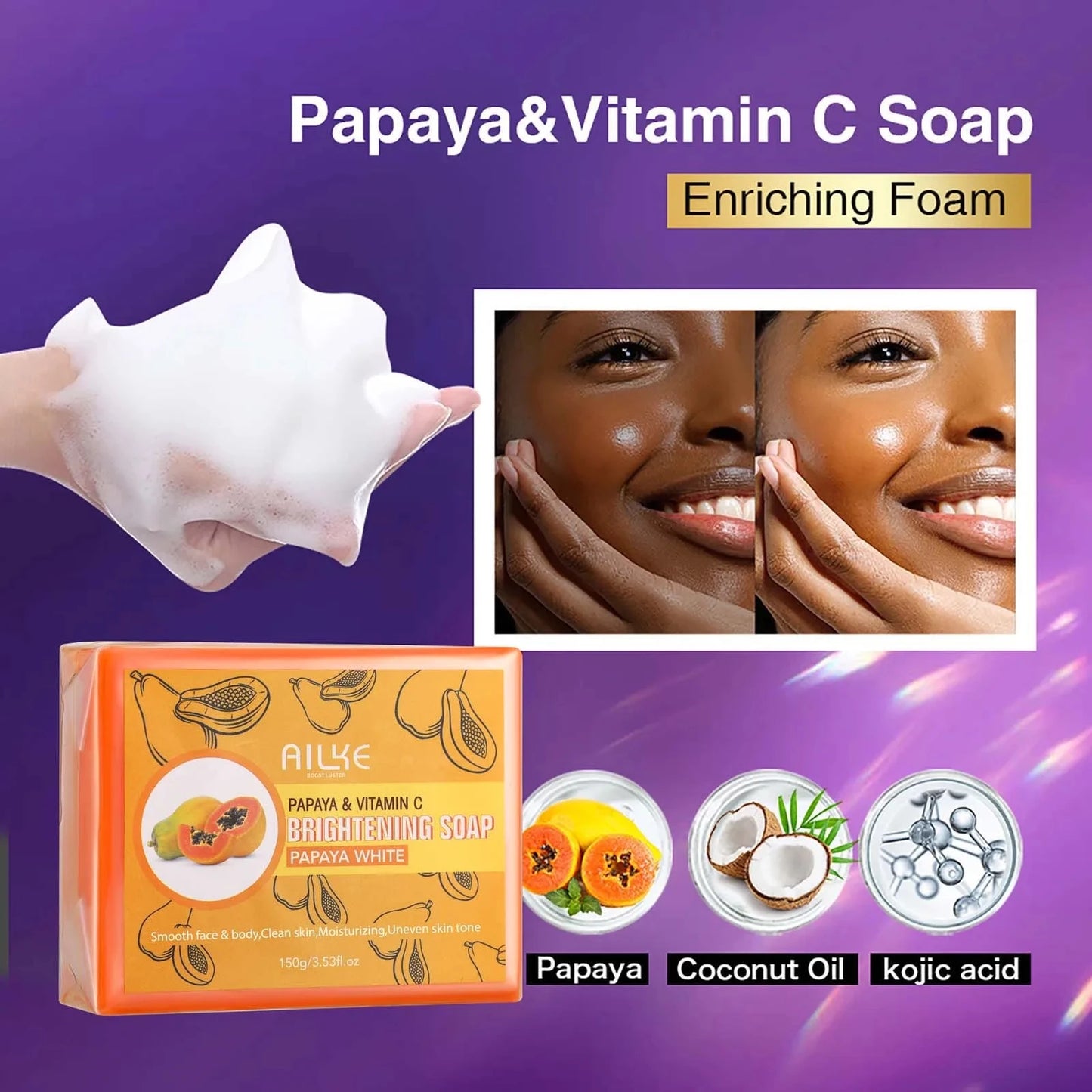 AILKE Collagen Whitening Kit for Skin Moisturizing and Dark Spot Removal