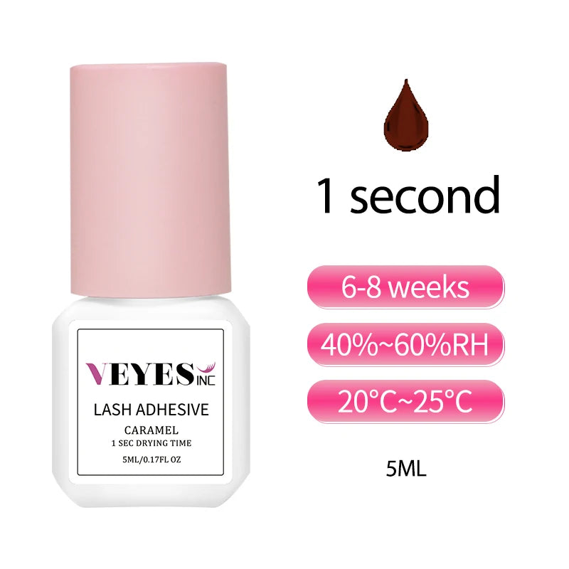 Veyes Inc 5ml Eyelash Extensions Glue Veyelash 0.5 Second Fast Drying Strong Lash Adhesive 7 Weeks Retention Volume Makeup Tools