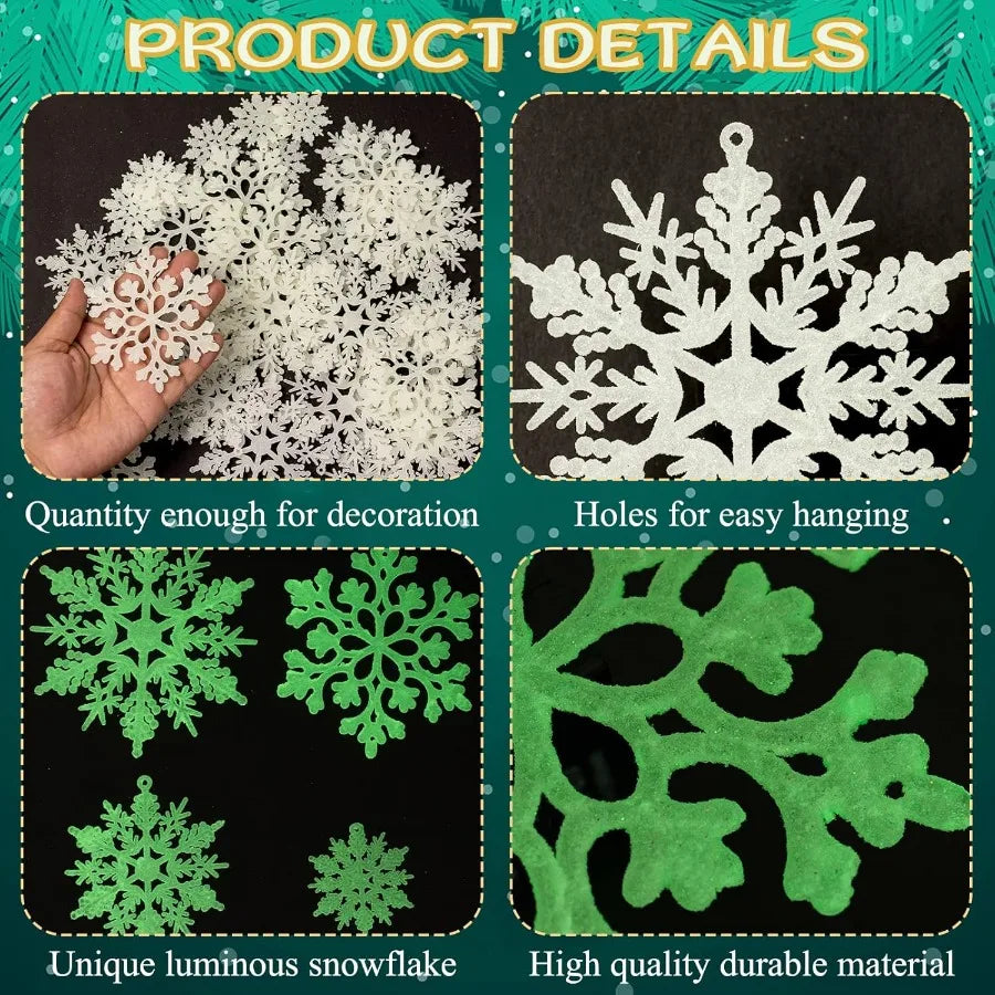 Hign-Concerned Glow In The Dark Snowflake Ornaments