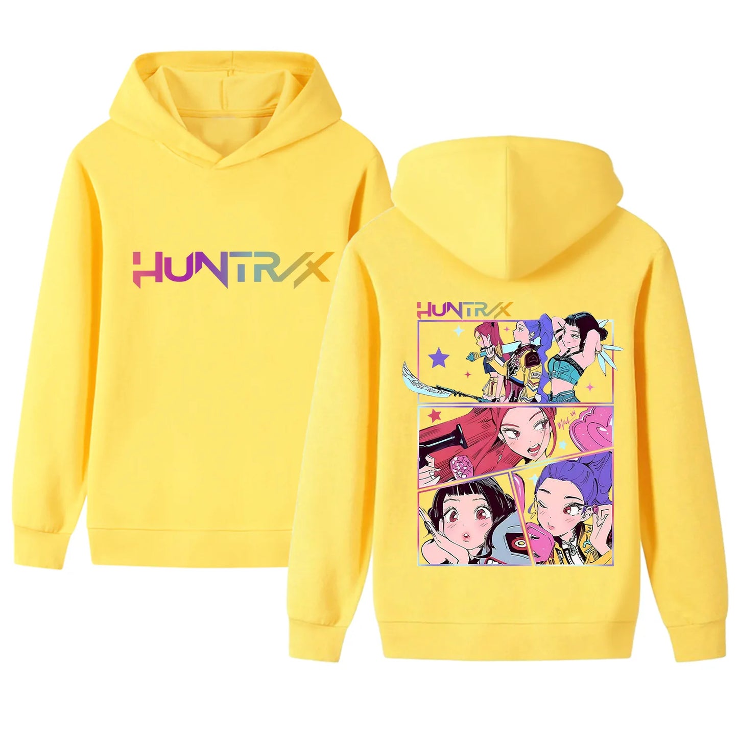 MINISOCN Kpop Devil Hunter Hoodie For Kids Winter Autumn