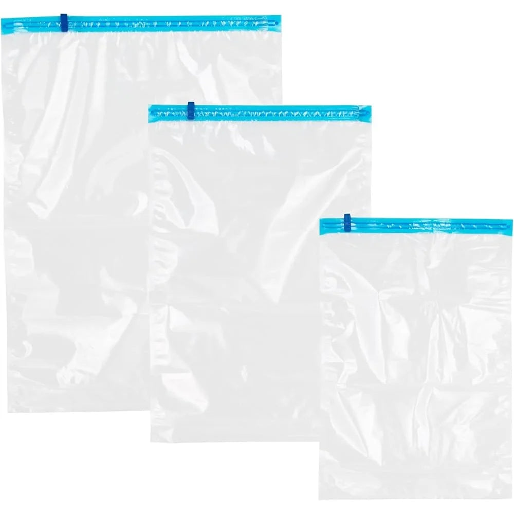 XMSJ Zipper Storage Bags Vinyl Set Vacuum Sealed Organizers