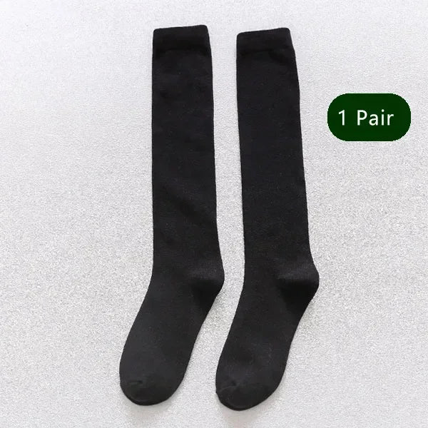 WHLYZ YWCN Men Cotton Knee High Business Socks For Dress