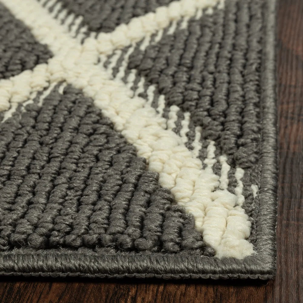 CN Fujian Diamond Geometric High Low Pile Rug Non Slip