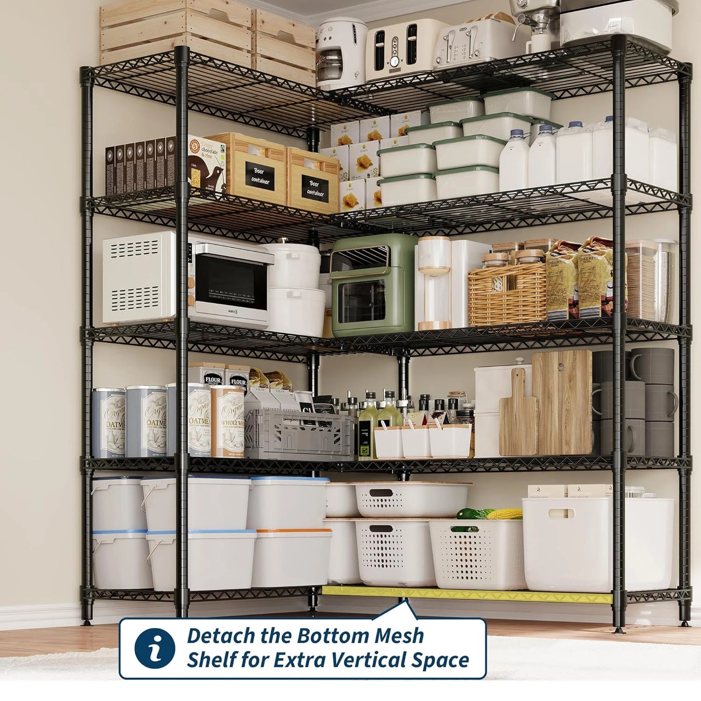 TWISTER.CK Heavy Duty Storage Shelves Four Tier Metal Unit