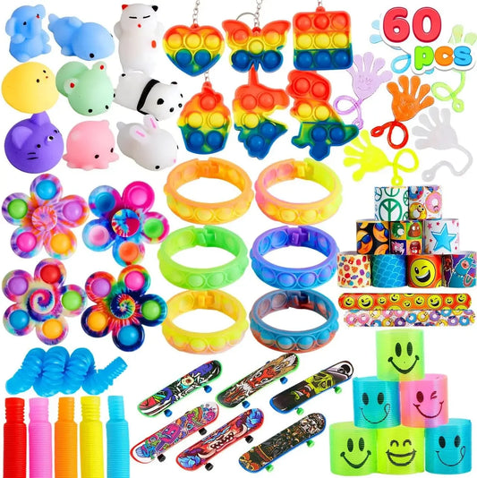 Joyfy 60 Pack Fidget Toys Party Favors Stress Relief Gifts
