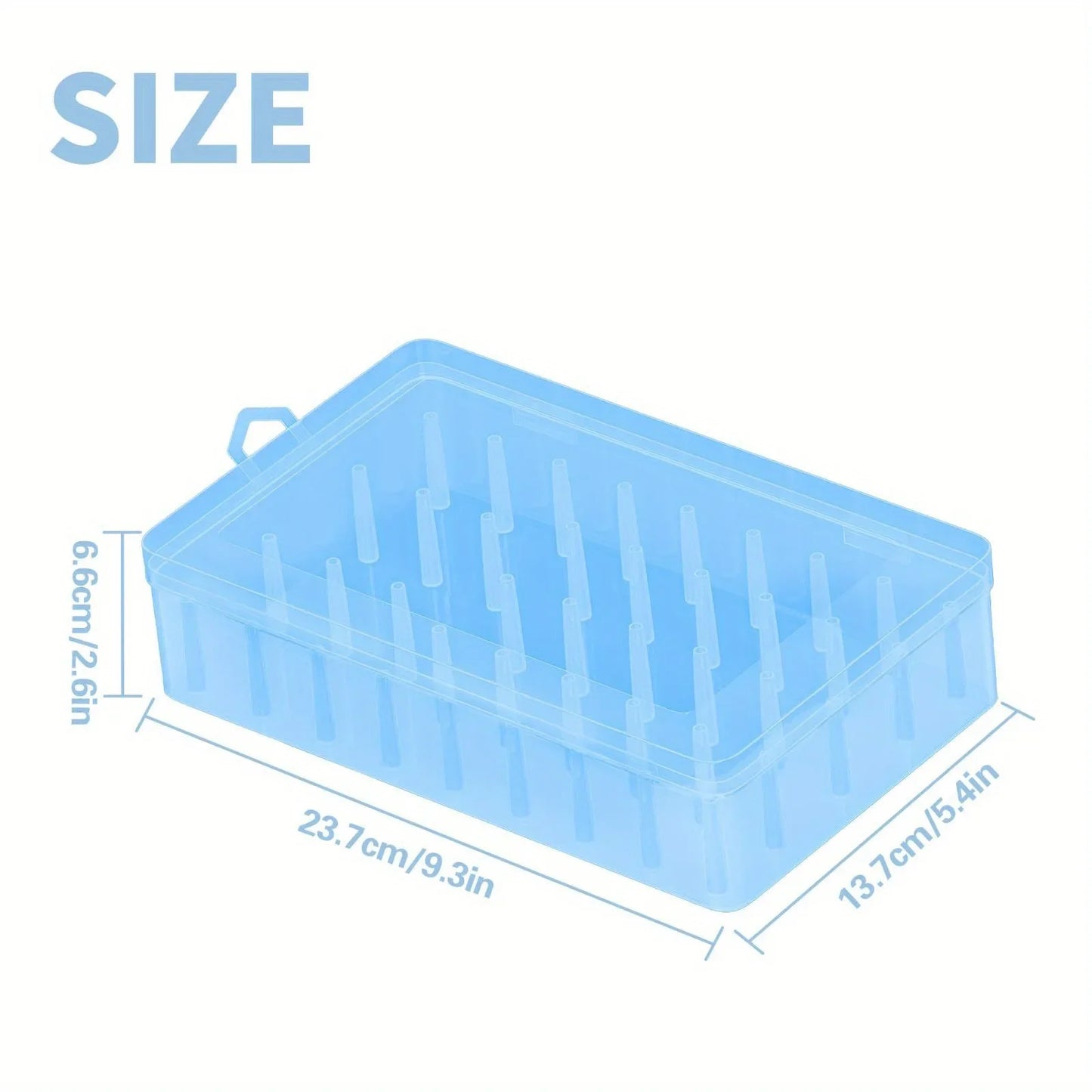 Transparent PP Plastic Sewing Thread Storage Box Portable Large Capacity