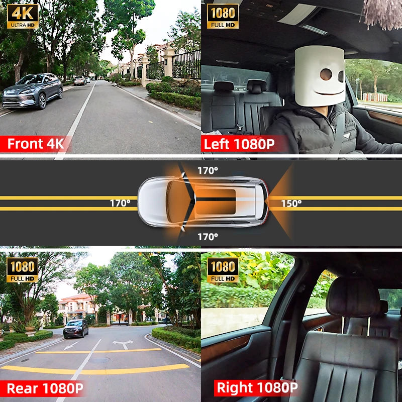 MUÜBAE 4K 360 Dashboard Cam With WiFi GPS Night Vision