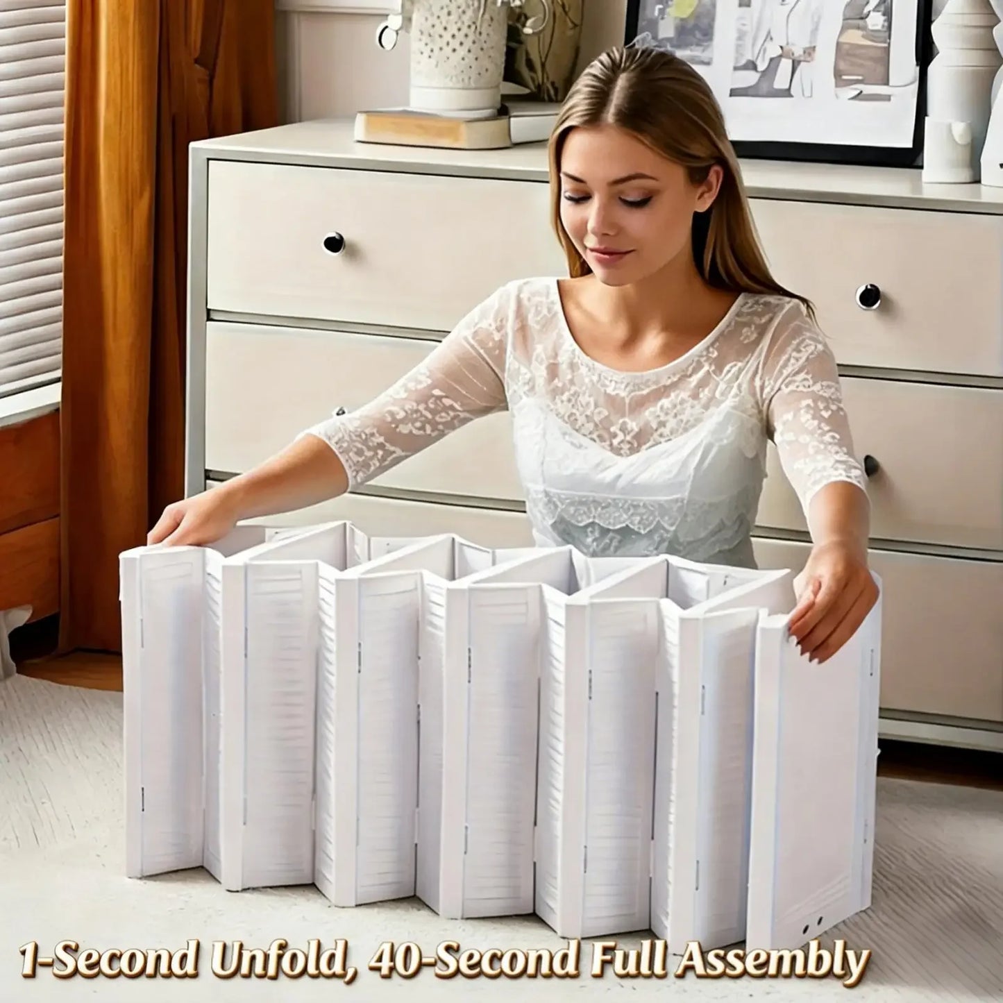 Foldable Six Layer Transparent Shoe Box Storage Organizer