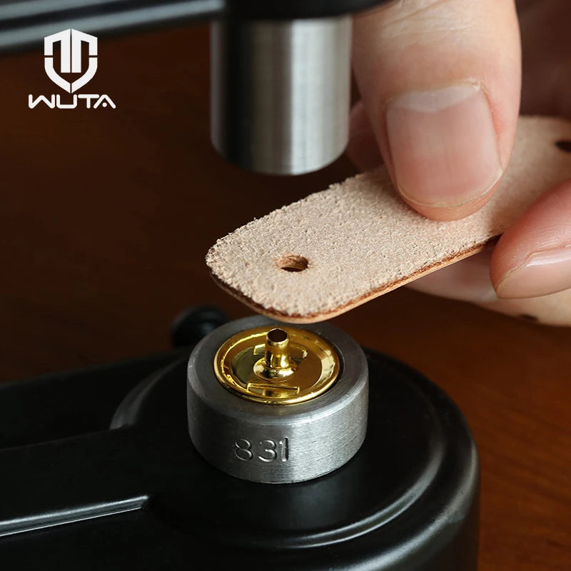 WUTA Hand Press Button Installation Machine Manual Press Grommet Eyelet Installer Tools Snap Fastener Metal Mold Mute Craft Tool