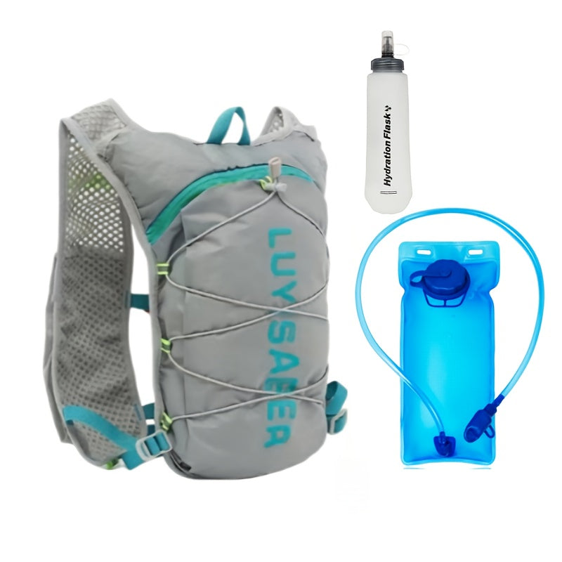 3pcs (backpack + 67.63oz water bag + 16.91oz soft kettle) Unisex outdoor sports water bag backpack light and breathable design outdoor riding bag marathon water bag hiking supply backpack combination, Travel Essentials, Hikin