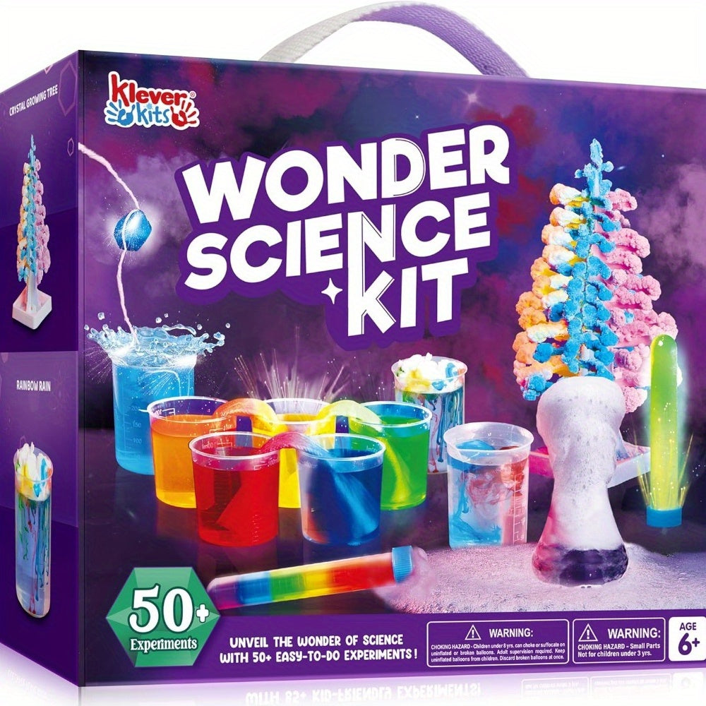 SYNCFUN Wonder Science Kits - 50+ Experiments Educational Toys, STEM Activities with Growing Crystal Tree, Lab Science Toys, Gifts for Birthday Christmas for Kids Aged 6 7 8+, Best for Christmas