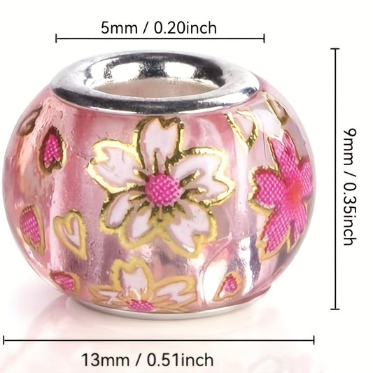 Glass Beaded Beads for Jewelry Making | 50pcs Patterned DIY Craft Beads | Casual Style | Suitable for Beginners