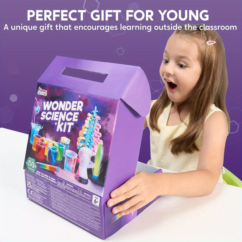 SYNCFUN Wonder Science Kits - 50+ Experiments Educational Toys, STEM Activities with Growing Crystal Tree, Lab Science Toys, Gifts for Birthday Christmas for Kids Aged 6 7 8+, Best for Christmas