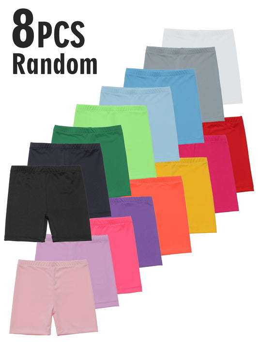 Girls High Elastic Shorts Set Dance Cycling Gymnastics Yoga