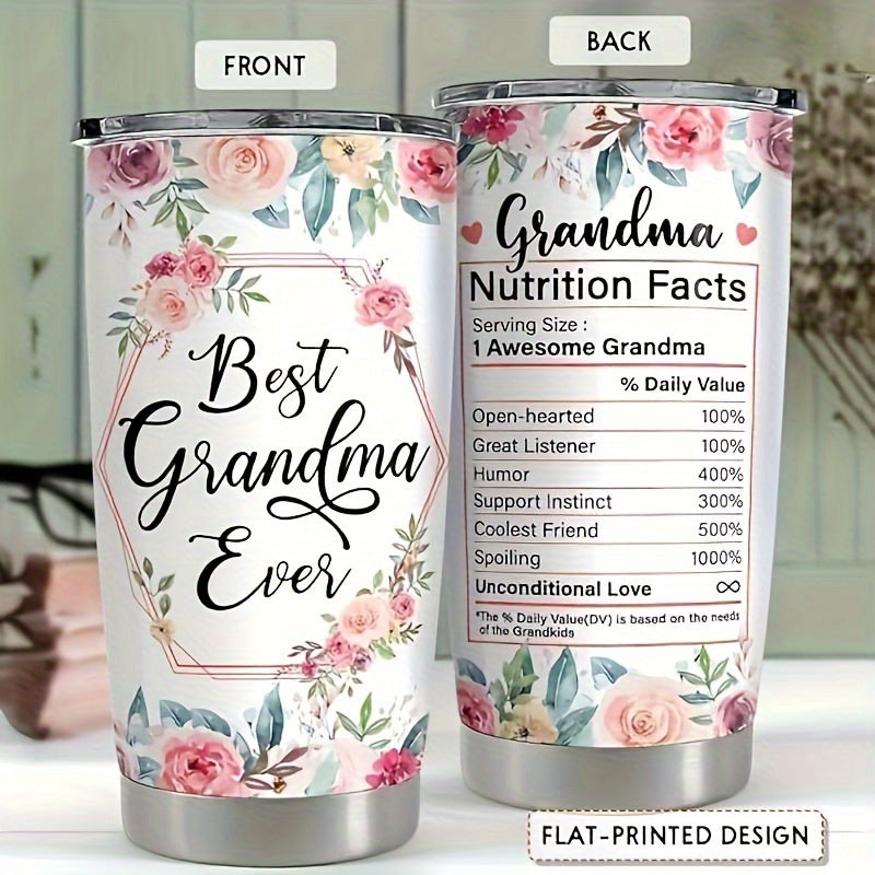 20oz Grandma Tumbler Stainless Steel Insulated Travel Mug Nana Gift Best Grandma Mothers Day Birthday Christmas