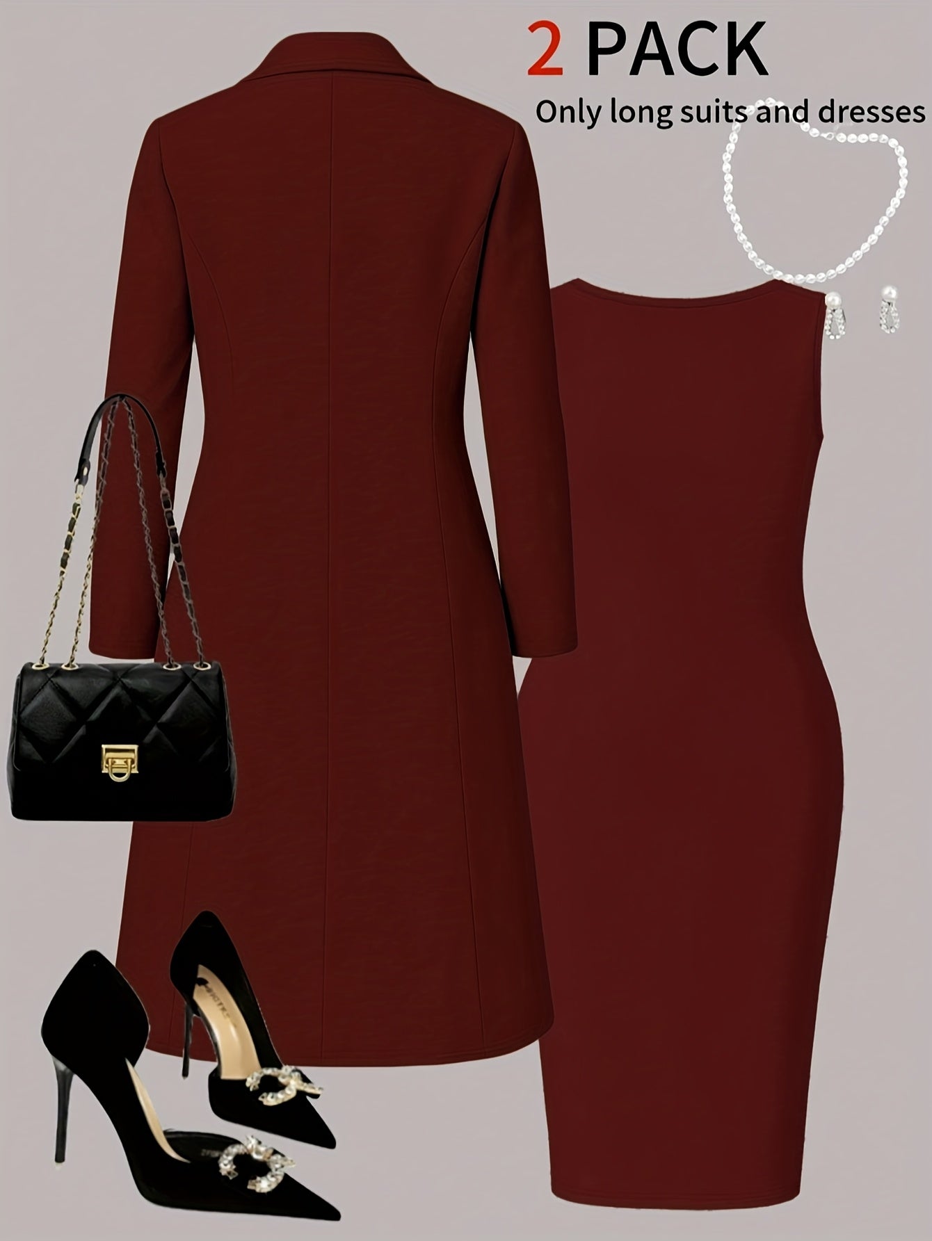 2 Piece Women's Suit Set With Lapel Trench Vest And Skirt For Autumn Winter Office Wear And Evening Occasions