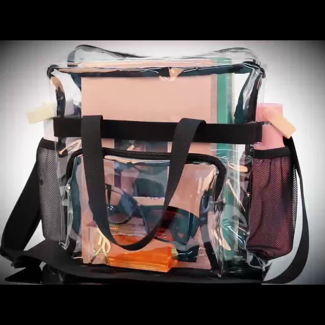 KINPATER Transparent Stadium Bag for Concerts and Sports Events