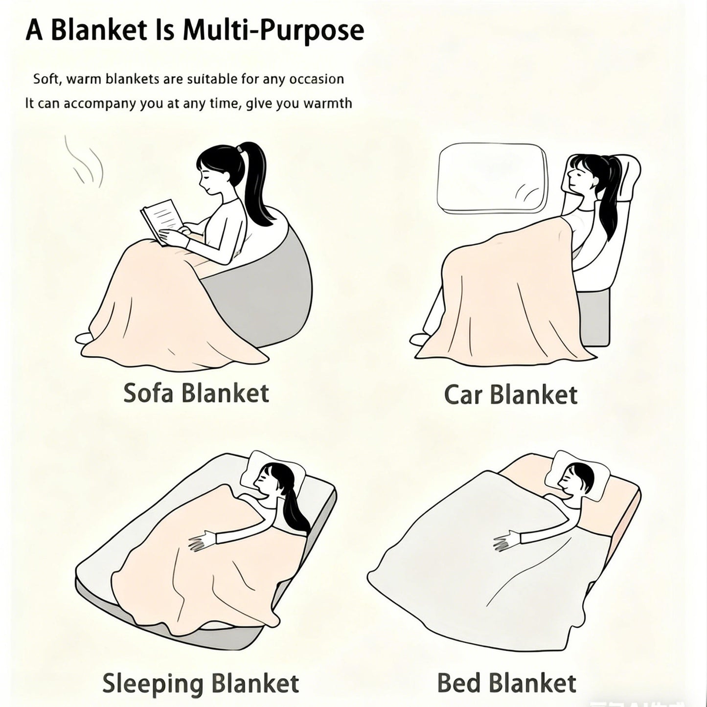 1pc JOOCAR Girls Kpop Group Flannel Blanket with Kpop Members Print - 280GSM Cozy Bedspread, Soft Warm - Bed Covering Suitable for Kpop Fans, Christmas & Thanksgiving Gift