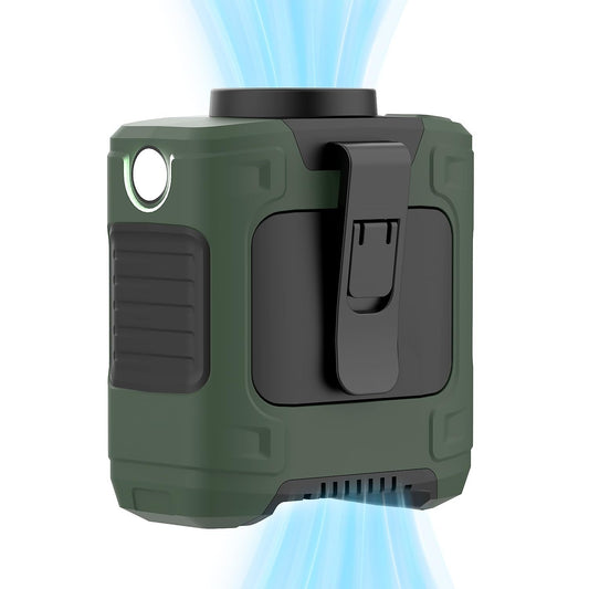 Multifunctional Waist Hanging Gadget With LED Light USB Charging Built In Cooling Fan For Outdoor Trips And Climbing