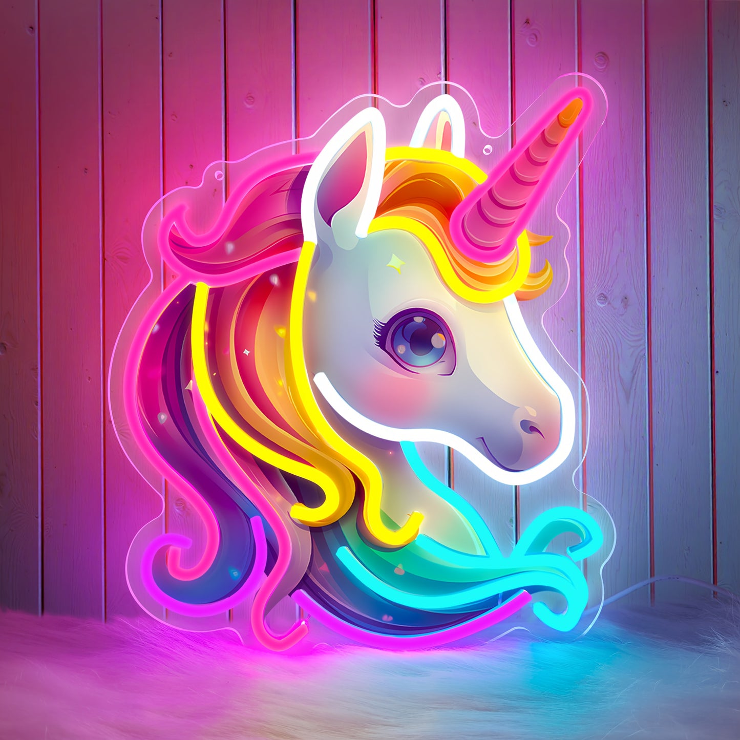 Unicorn Neon Light, Wall Decoration LED Light, Easy Installation, Dimmable, USB Powered, Suitable for Bedroom, Classroom, Party, Selected Gift, Holiday Lights, Warm Lights, Holiday Parties