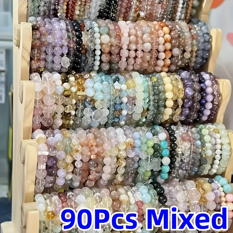 Bohemian Multicolor Glass Bead Elastic Bracelets Set For Men And Women Color Changing Beads DIY Jewelry Supplies Party
