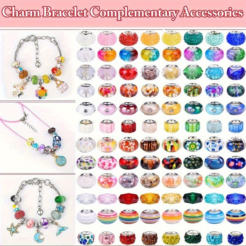 200 Large Hole Melange Beads For Jewelry Making Kit With Lampshade Beads And Spacer Beads For Bracelets And Necklaces