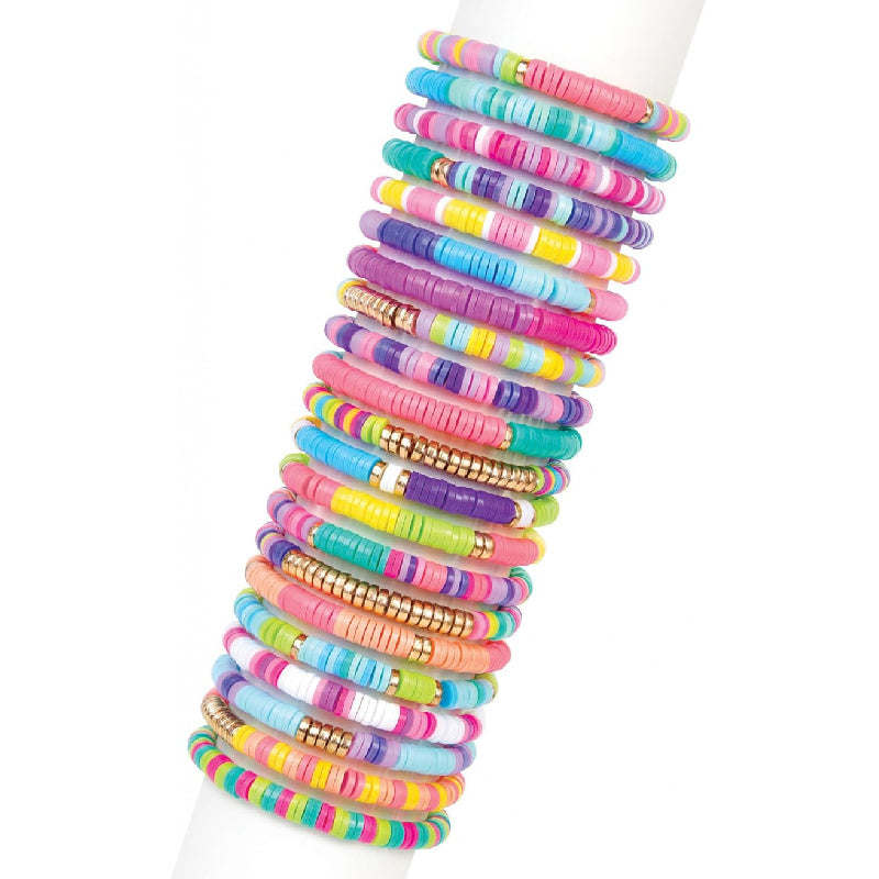 Heishi Bracelet Maker- 2047pcs, DIY Jewelry Craft Kit, Design& Make 23 Bead Bracelets, Rotate-Click-Wear