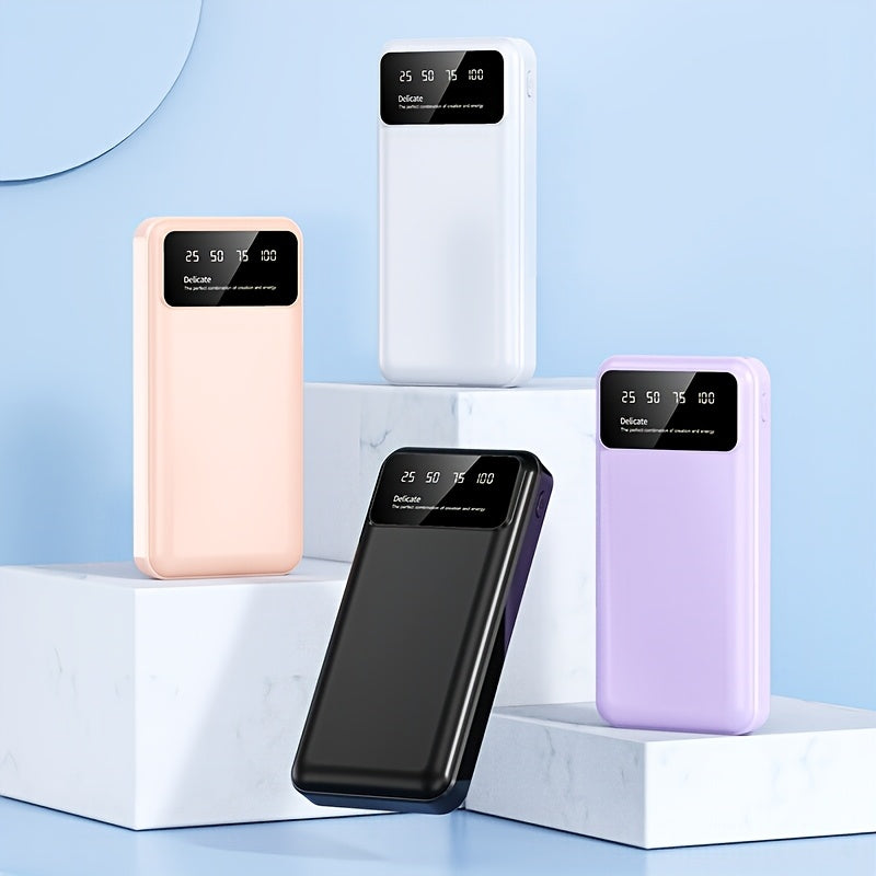 HINNEC 50000mAh Portable Power Bank with USB Type C LED Display and Flashlight for Outdoor Travel Emergency Backup