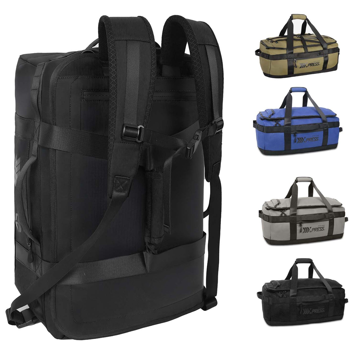 40L Travel Backpack 3-in-1 Convertible Duffle Bag with Shoulder Strap, Heavy-Duty Durable Polyeste Waterproof Bag for Men & Women, Business, Weekend, Camping, Overnight Backpack