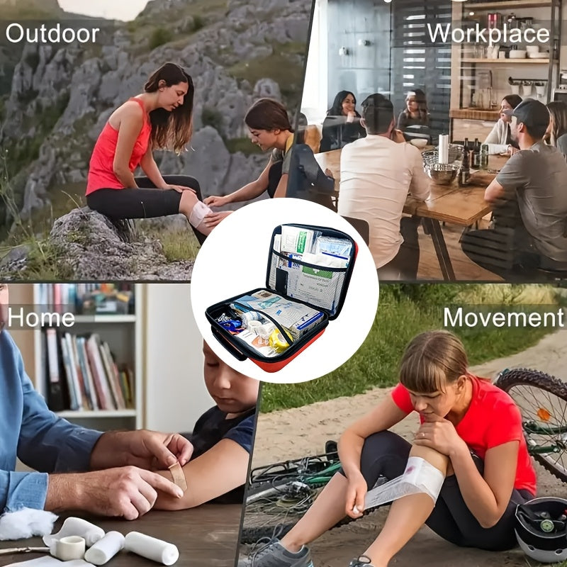 Ultimate 1030pcs Emergency Kit with Scissors, Bandages & Tape - Portable, EVA Material for Home, Office, School Dorms & Road Trips - Ideal Gift for Family & Friends