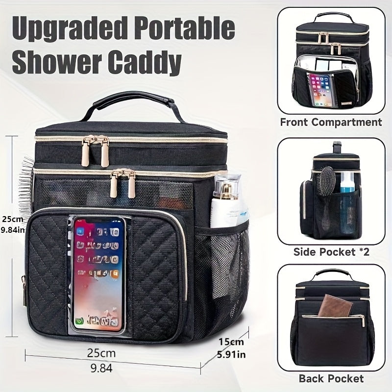 Large Capacity Nylon Toiletry Bag with Multiple Compartments- Heavy Duty Travel Organizer for Women and Men, Suitable for Gym, Camping, Cruise, Pink, Fitness Essentials, Compact Design, Durable Structure, College Students, To