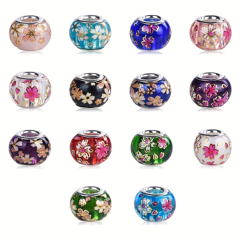 Glass Beaded Beads for Jewelry Making | 50pcs Patterned DIY Craft Beads | Casual Style | Suitable for Beginners