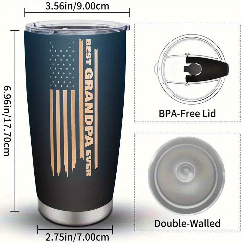 Funny Grandpa Retirement Birthday Gift Insulated Stainless Steel Travel Mug for Seniors Perfect Gag Present for Grandpas