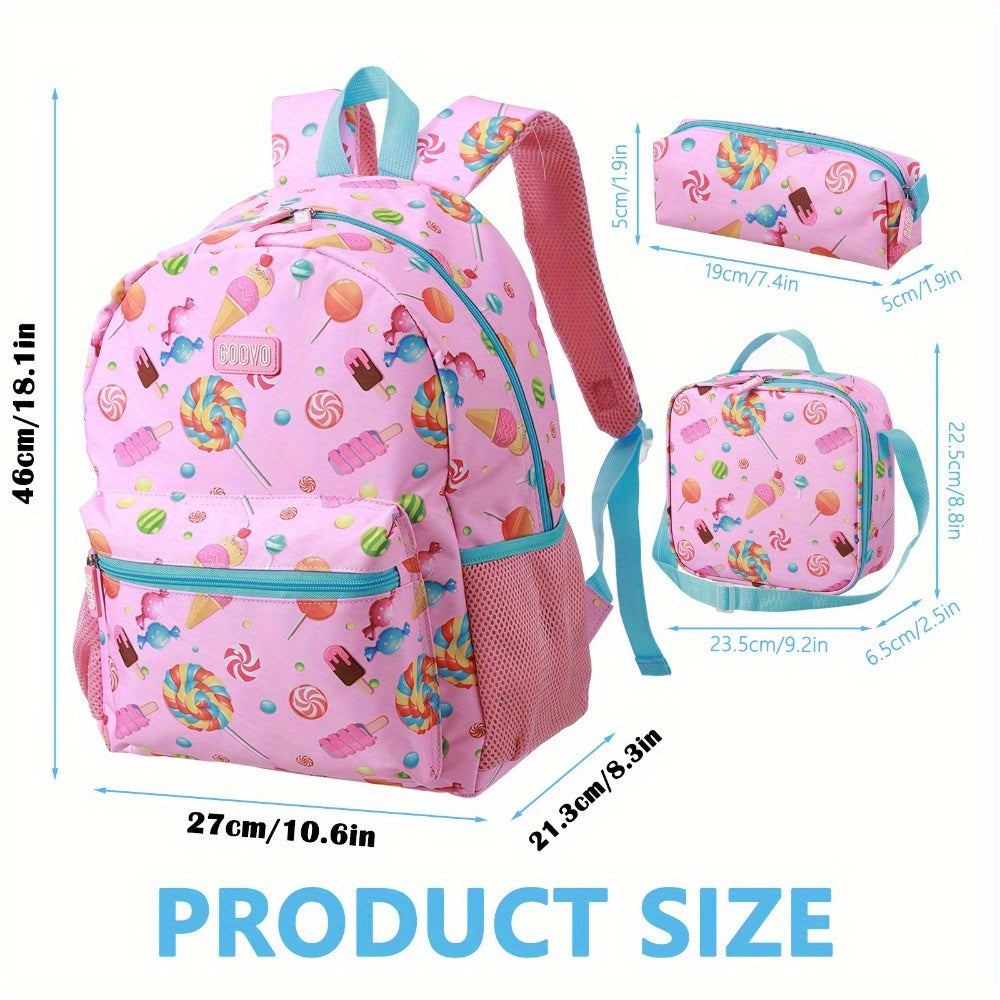 Kids School Backpack Set With Lunch Bag Pencil Case