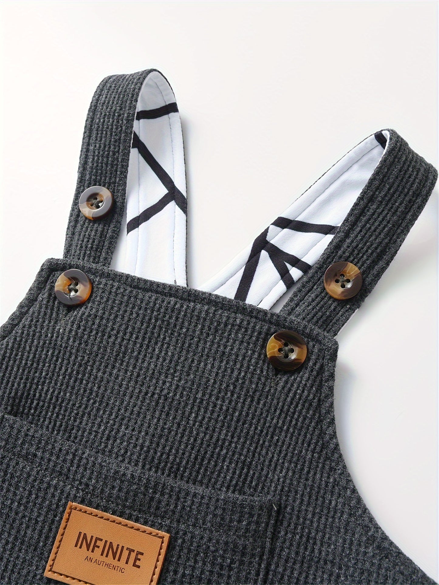 KUKITTY Infant Boy Overalls Jumpsuit With Pocket