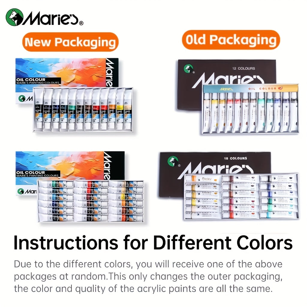 Marie's 19 Piece Oil Paint Kit With Brushes Professional Grade