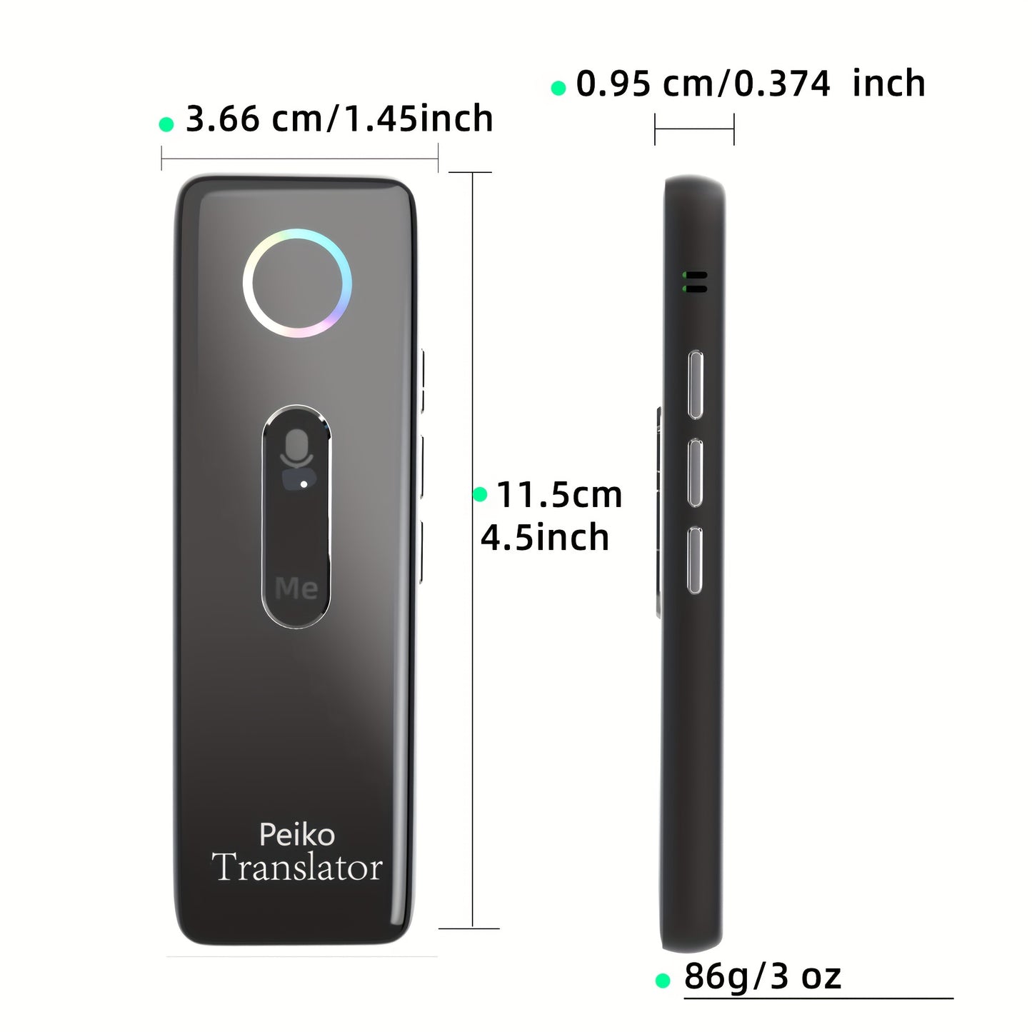 Portable Language Translator Device, Two-Way Instant Translator, APP Online Voice Translation, 136 Languages Supported, High Accuracy Translator Device for Travel Business Learning