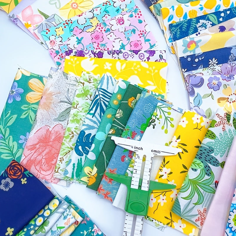 Pre-Cut Floral Cotton Fabric Squares 200pcs For Sewing