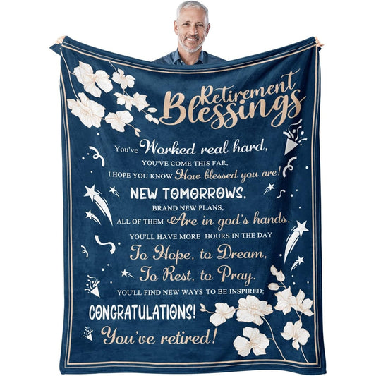 1pc Retirement Gifts for Women, Retirement blankets, Retirement gifts, best retirement gift ideas for women, fun retirement gifts for dads, doctors, Farewell gifts for co-workers