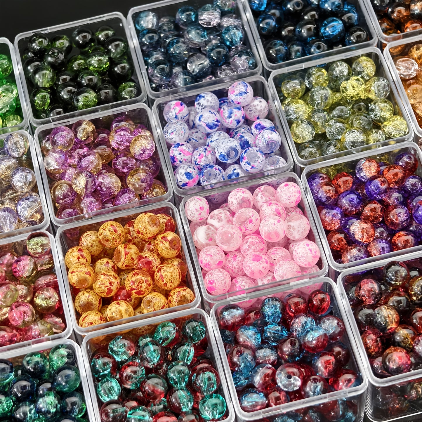 Glass Beads Set 401Pcs for Jewelry Making Supplies