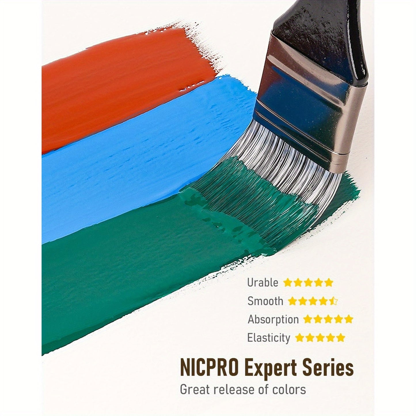 36 Piece Paint Brush Set With Palette Knife Cloth Roll