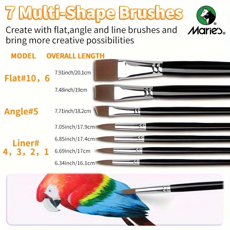 Maries Oil Paint Set With 24 18 12 Color Tubes And Brushes