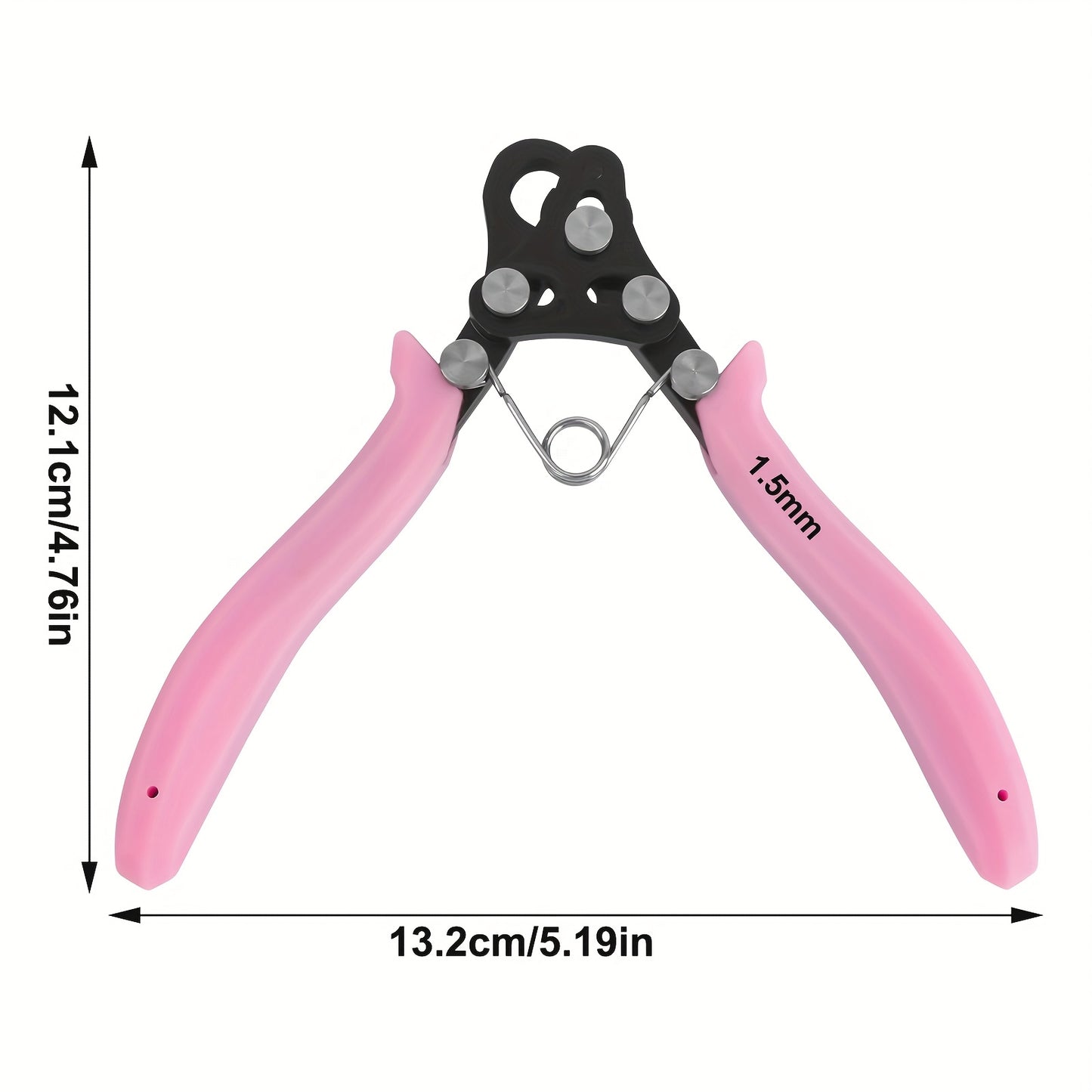 1pc Coil Needle Pliers with 1.5mm/2.25mm/3mm Looping Tool - Pink Metal Jewelry Making Pliers Suitable for DIY Earring, Copper Wire Shaping, Handcraft Jewelry Tools - Essential for Hobbyists & Professional Jewelers