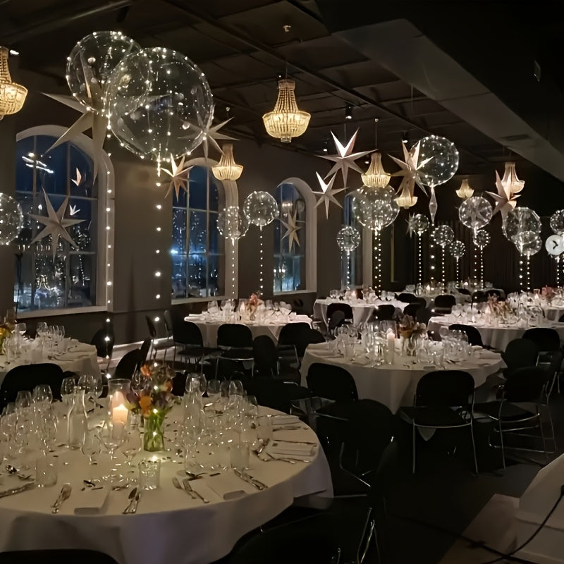 40 Sets Containing 20 Balloons And 20 LED Lights, Perfect for Creating Glowing Bubble Balloons. These LED Bubbles Are by 2 AA Batteries (Not Included) And Helium. Ideal for Decorating Birthday Parties, Weddings, Romantic Occa