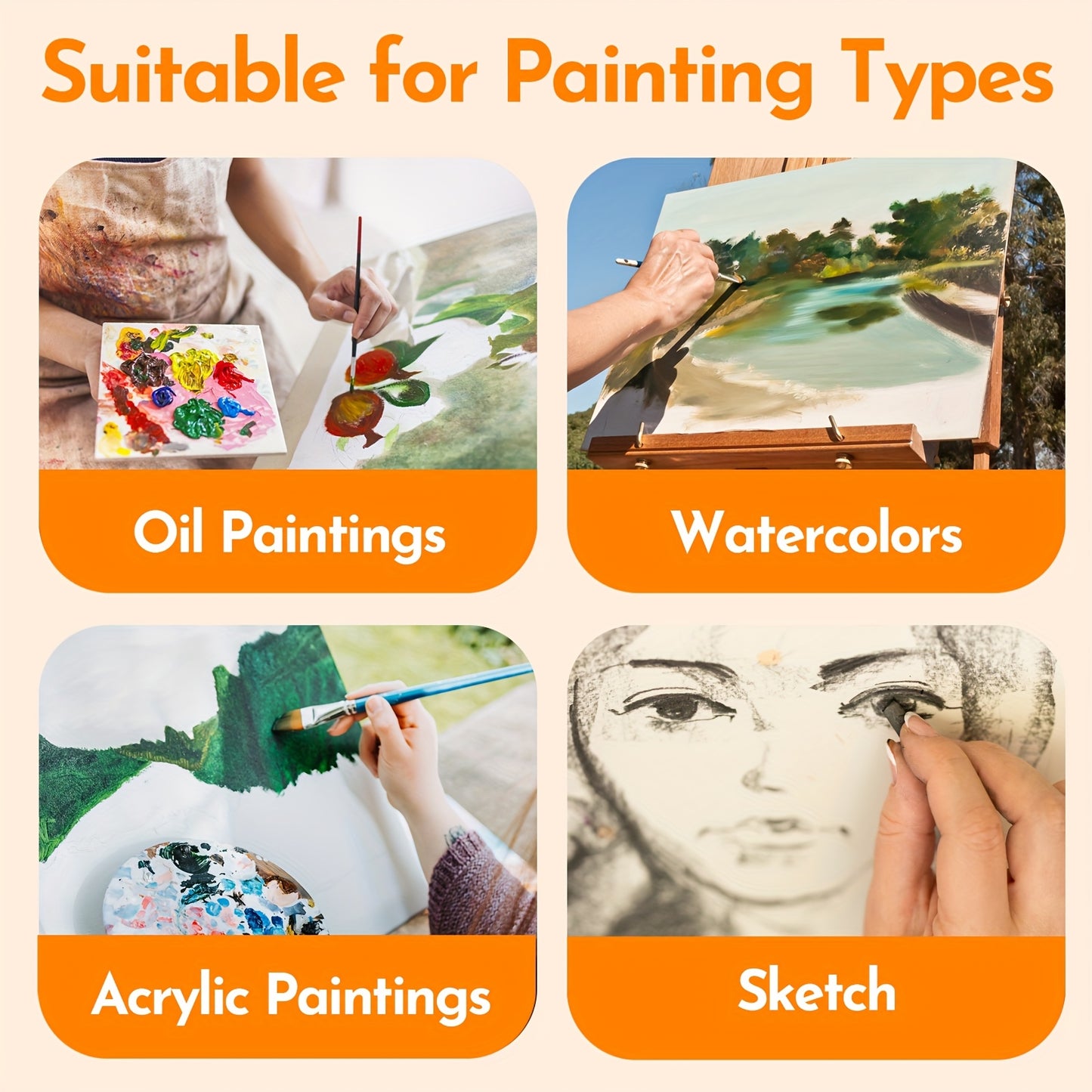Conda Artist Quality Stretched Canvases Bulk Pack Set
