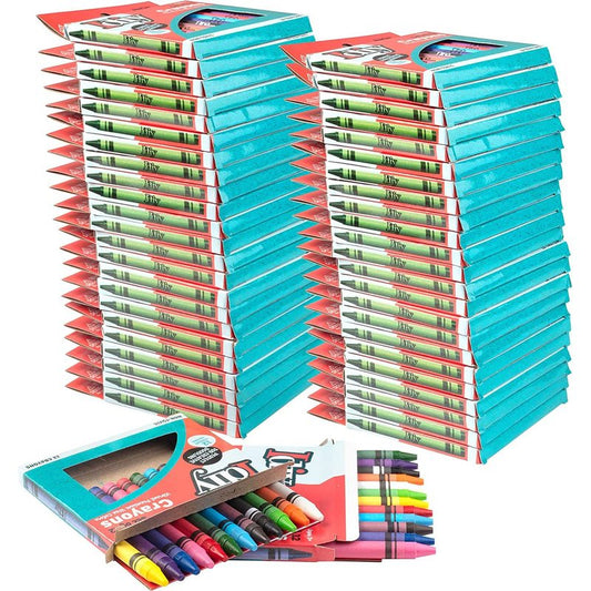 IDIY Individually Packaged Wrapped Boxes Wax Crayons (48 Packs, 12 colors, 576 pc)-ASTM Safety Tested, For Kids, Teachers, Art Classrooms