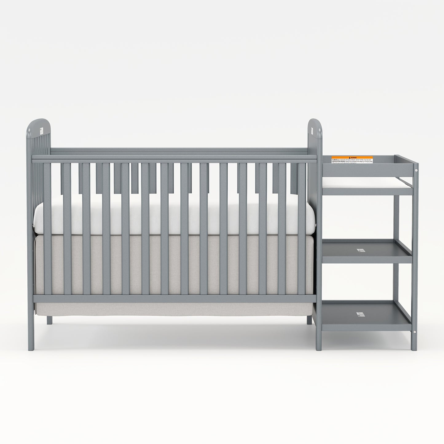 Goldzone 3-in-1 Convertible Baby Crib with Storage and Changing Table