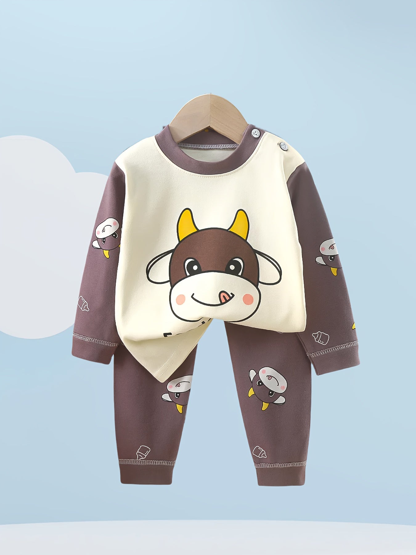 4 Sets Of 8pcs Long-sleeved Shirts And Long Pants for Boys In Autumn And Winter, Animal-printed T-shirts And Kids' Long Pants, Pure Cotton Soft And Comfortable Boys' Sets for Home Wear, Perfect for Outdoor