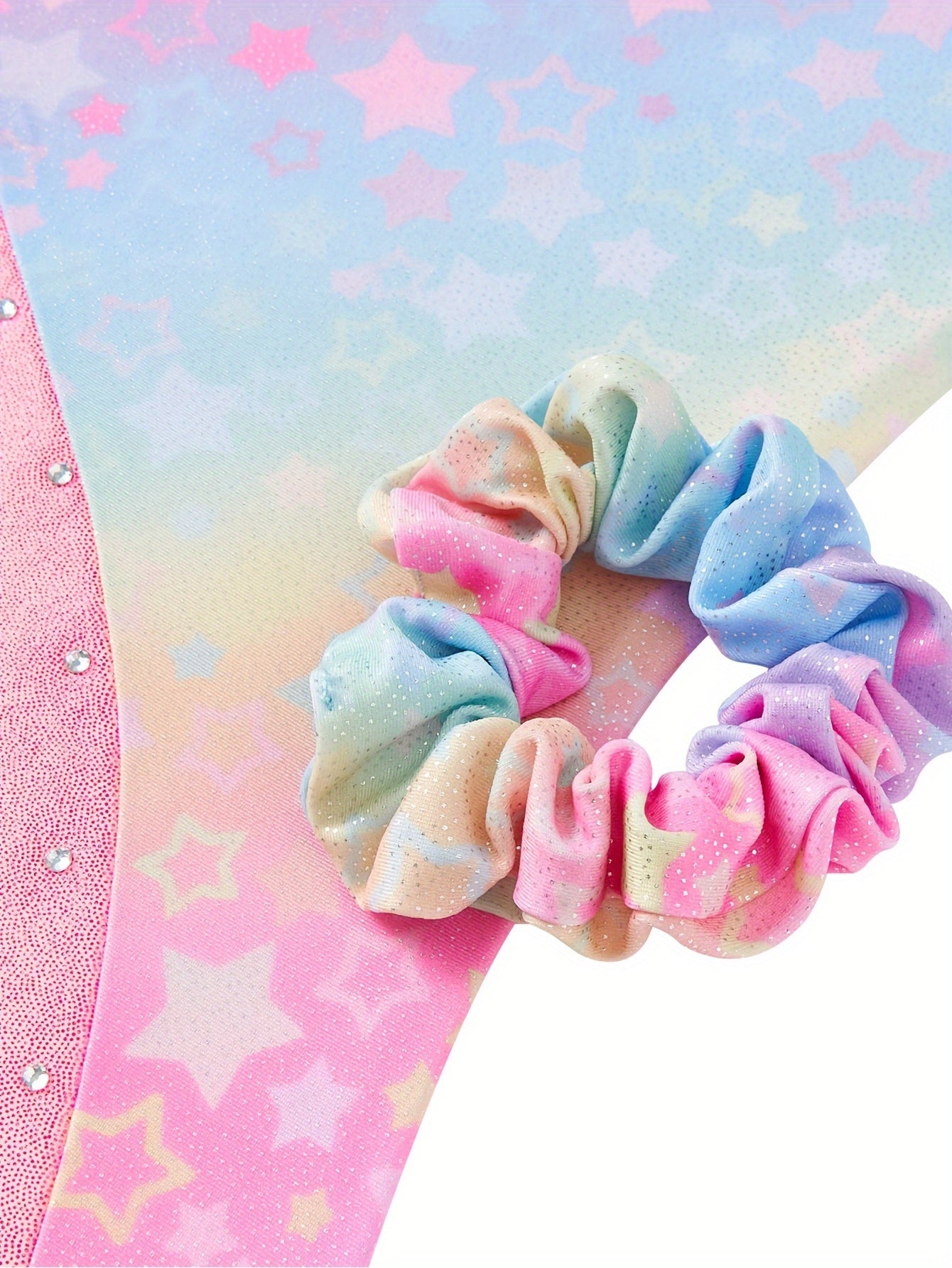 3pcs Gymnastics Leotards For Girls, Sleeveless Kids Dance Unitards Biketards With Shorts And Hair Scrunchie Eid Gifts For Kids, for Outdoor