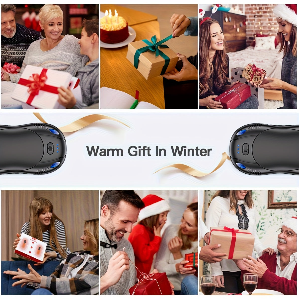 Double Sided Heating 2-in-1 Magnetic Suction Hand Warmer, 3-speed Temperature Control Adjustment, Essential For Skiing, Camping, And Mountaineering, Winter Hand Warmer, Travel Essentials, Winter Accessories, Portable Heater